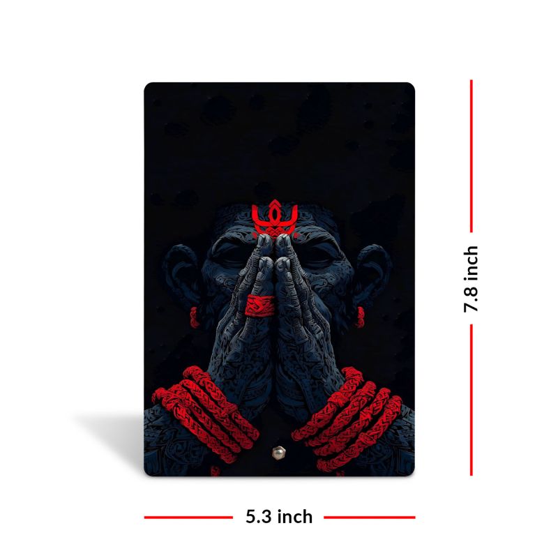 Lord Hanuman Acrylic Photo Frame For Tabletop Home & Office Decor Religious Gift Items Gift For Hanuman Bhakt Spiritual Showpiece